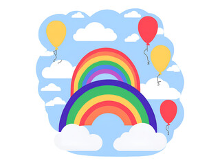 balloons flying in the sky