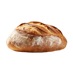 Loaf of bread isolated on transparent background PNG cut out.