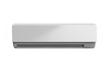 The image shows a white air conditioner.