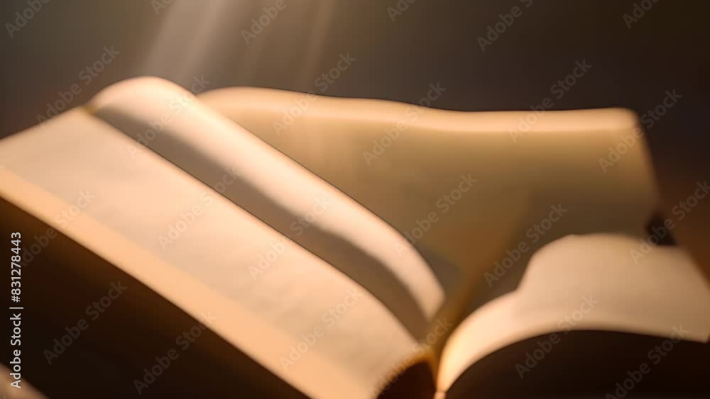 Aufkleber open book on table generative ai