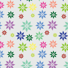multy color multiple motif floral semless pattern illustration vector desighn