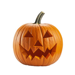 Halloween pumpkin isolated on transparent background PNG cut out clipart.