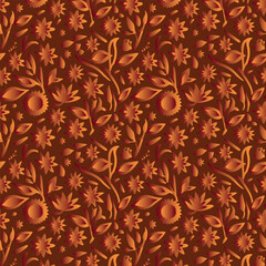 Elegant decorative floral pattern vector design. Colorful floral pattern suitable for background, texture, fabric, wrapping, textile, clothing, print or others.