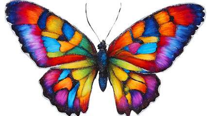 papillon multicolore - 1