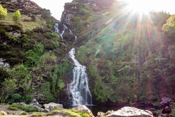 Assaranca Waterfall in County Donegal - Republic of Ireland