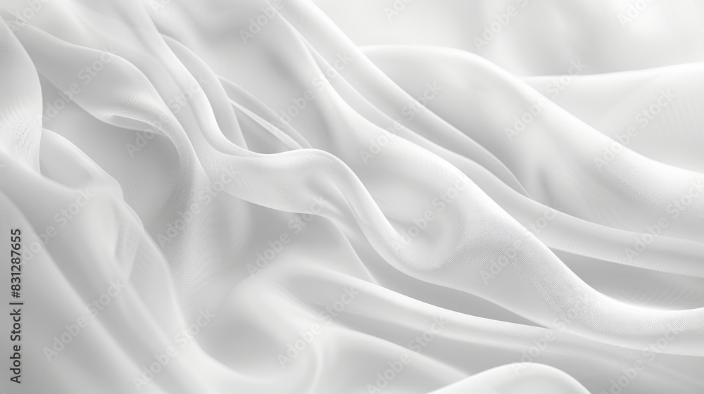 Aufkleber abstract background with a smooth, blurred white fabric texture, ideal for creating a gentle and ele