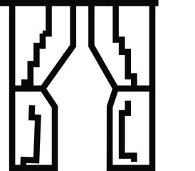 Furniture black icons Vector. Furniture illustration symbol Furniture, line icon. black outline logo for mobile apps web or site design. Interior vector illustration with transparent background.