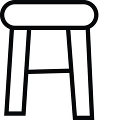 Furniture black icons Vector. Furniture illustration symbol Furniture, line icon. black outline logo for mobile apps web or site design. Interior vector illustration with transparent background.