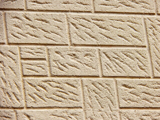 One crepy wall with a various brick representations repetitions design