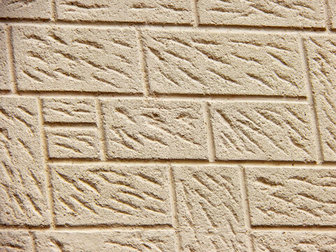 One crepy wall with a various brick representations repetitions design