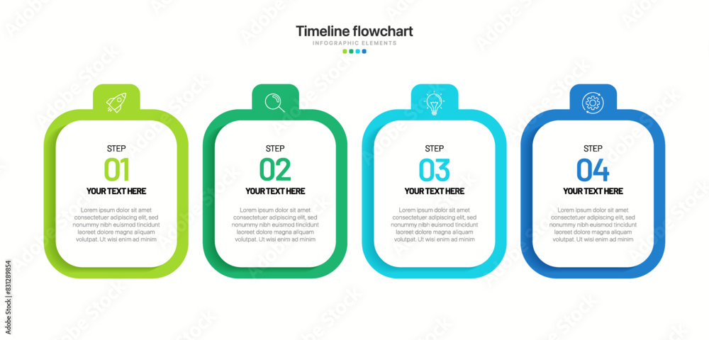 Poster timeline infographic design with 6 options or steps. infographics for business concept. can be used 