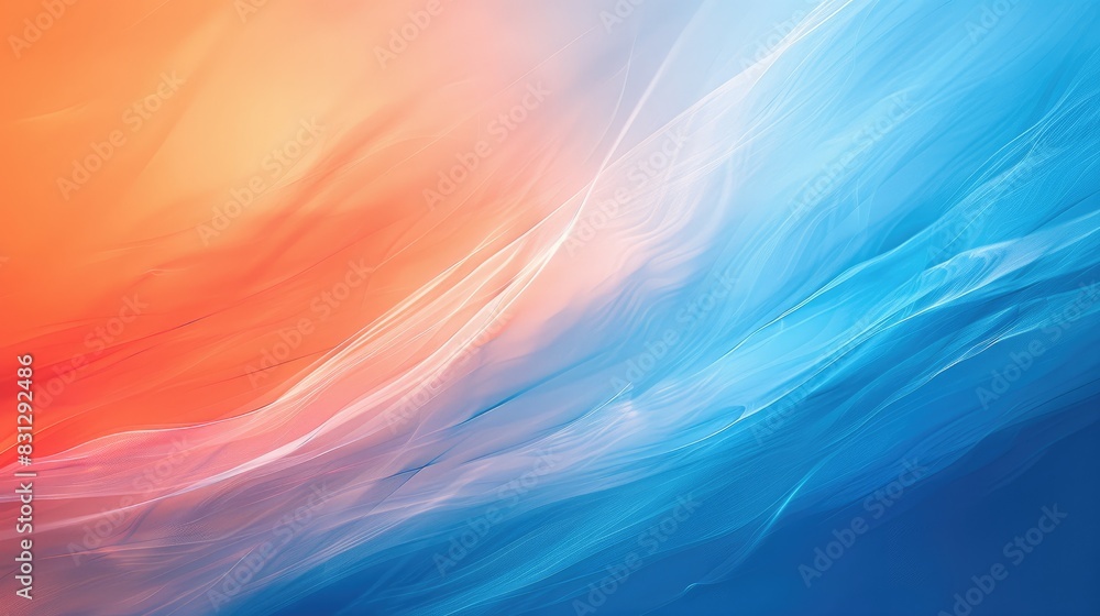 Poster a smooth gradient background featuring a mix of cool blues and warm oranges, ideal for creating a ba