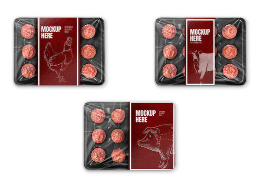 Package of Meatballs Mockup