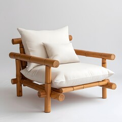 Design a lounge chair made from ethically sourced bamboo
