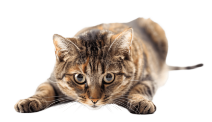 Cute grey tabby cat sleeping position