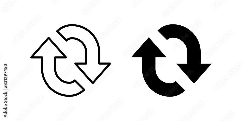 Poster refresh icon set. for mobile concept and web design. vector illustration