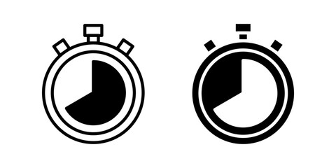 Stopwatch icon set. for mobile concept and web design. vector illustration