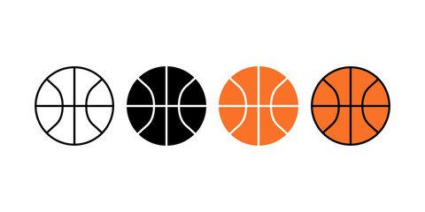 Basketball icon set. for mobile concept and web design. vector illustration