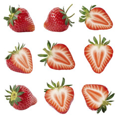 Isolated PNG strawberry Fruit, GENERATIVE AI