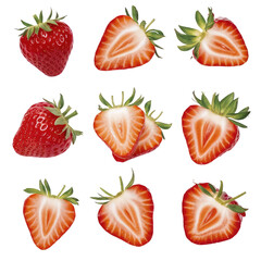 Isolated PNG strawberry Fruit, GENERATIVE AI
