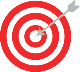 Arrow on Ambition Archery, Ambition Archery Color, Arrow ambition, target icon, attack on target, archery target with arrow