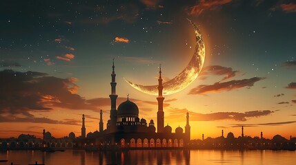 greeting, moon, sacrifice, celebration, design, vector, aid, arab, arabic, festival, islamic, muslim, poster, sheep, eid, happy, text, al, card, background, arabian, invitation, islam, occasion, relig