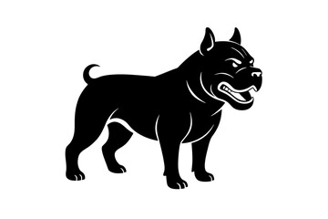 beabull dog silhouette vector illustration