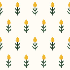 Flower Seamless Pattern Background.  Wrapping Paper Print. Textile Fabric Swatch Texture. Trendy and Fashionable Dress Print. Floral Garden and Nature Beauty Concept. 