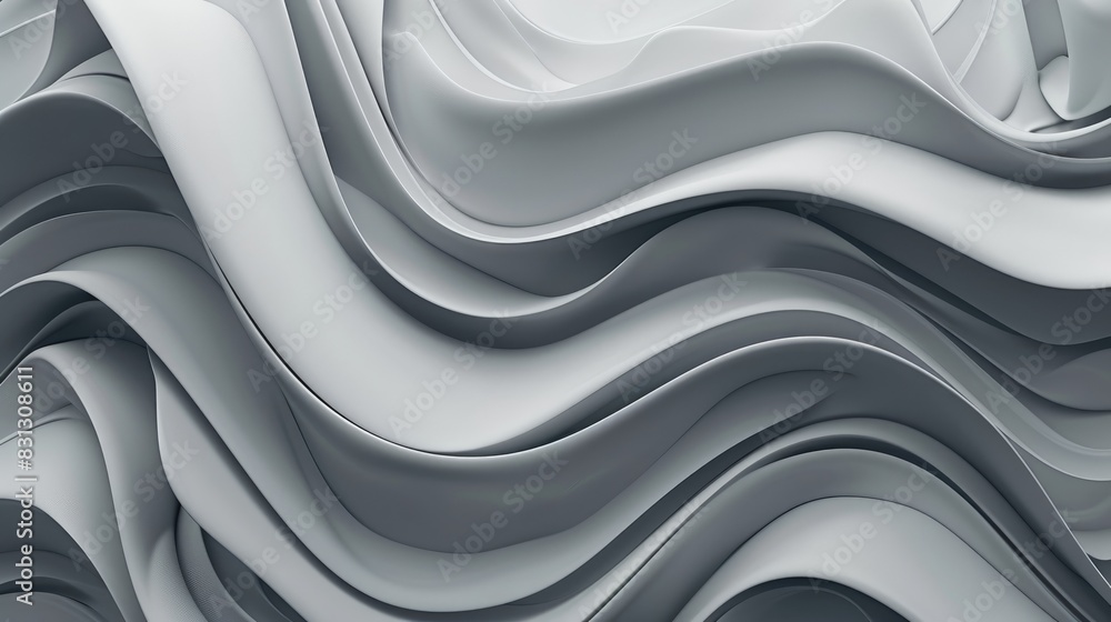Aufkleber stylish gray wave pattern background with smooth, flowing curves and subtle gradients, perfect for a