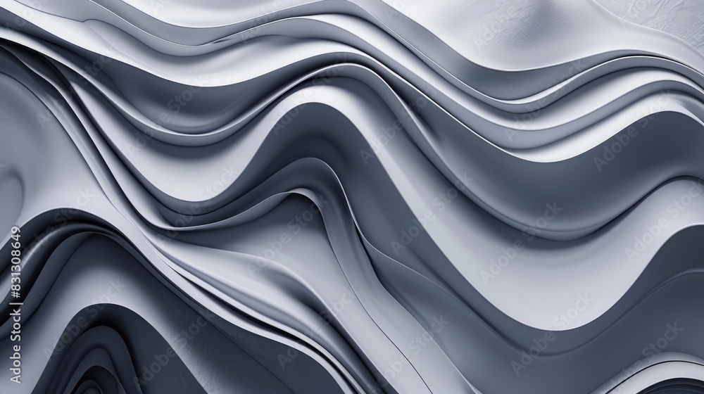 Poster stylish gray wave pattern background with smooth, flowing curves and subtle gradients, perfect for a