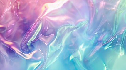 Soft pastel gradient with blue, purple, and green hues, creating a blurred holographic abstract background