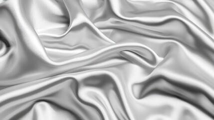 Obraz premium Soft, blurred white silver satin background with a natural, silky texture, perfect for a beautiful and elegant look