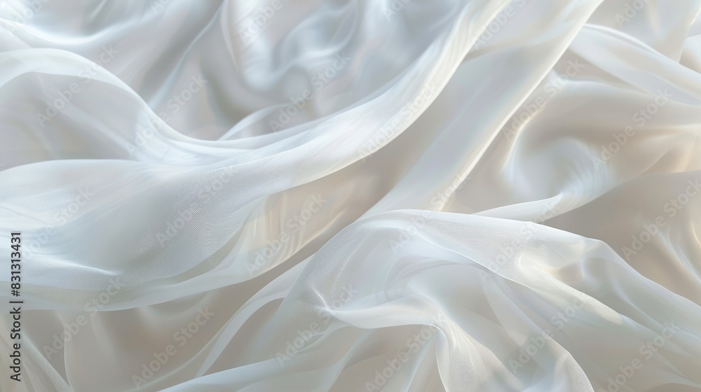 Aufkleber soft, blurred white fabric texture creating an abstract background perfect for a calm and sophistica