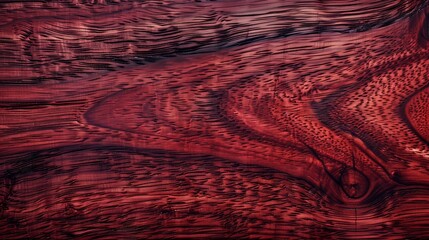 Red wood background with wavy patterns.