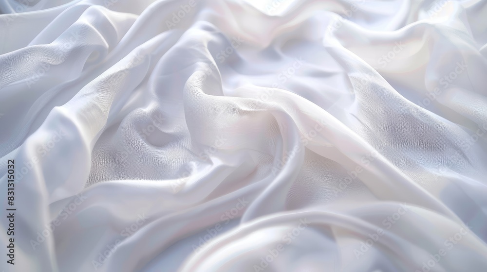 Aufkleber soft and blurred white fabric texture, creating an abstract background perfect for a soothing and el