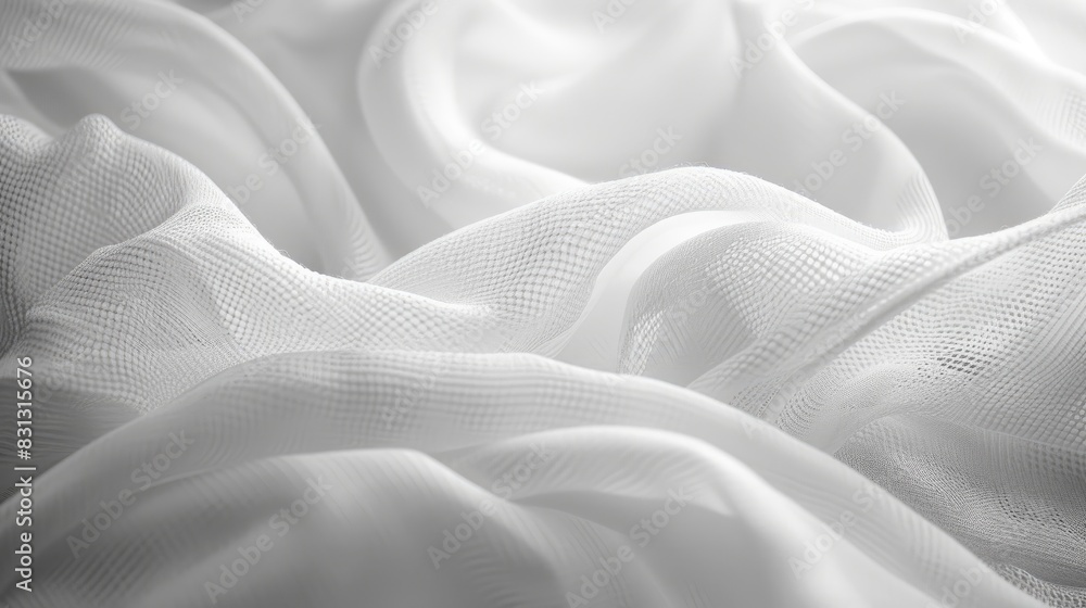 Aufkleber soft and blurred white fabric texture, creating an abstract background perfect for a soothing and el