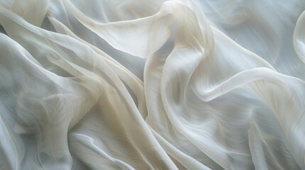 Soft and blurred white fabric texture, creating an abstract background perfect for a soothing and elegant design