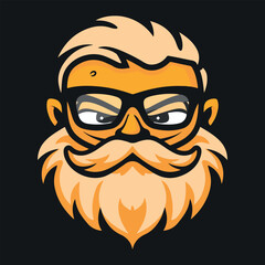 Geek man cartoon vector illustration