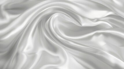 Smooth satin background with white and gray tones, creating a beautiful, soft blur and a natural fabric texture