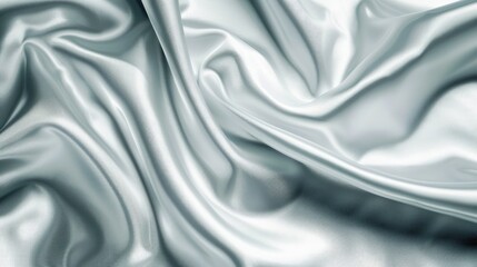 Obraz premium Smooth satin background with white gray tones and a beautiful, soft blur, perfect for a luxurious fabric texture