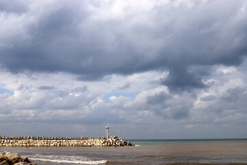 Rain clouds cover the sky in northern Israel.