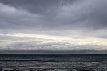 Rain clouds cover the sky in northern Israel.