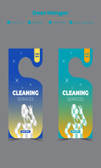Naklejka premium Modern door hanger design template