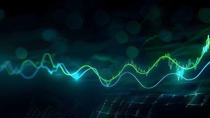 Vibrant Digital Waves of Futuristic Energy and Technology