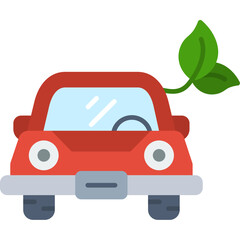Eco Friendly Electric Car Icon