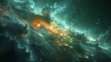 Obraz premium Unleashing Artificial Intelligence Across the Cosmos: Exploring the Universe at a Global Scale