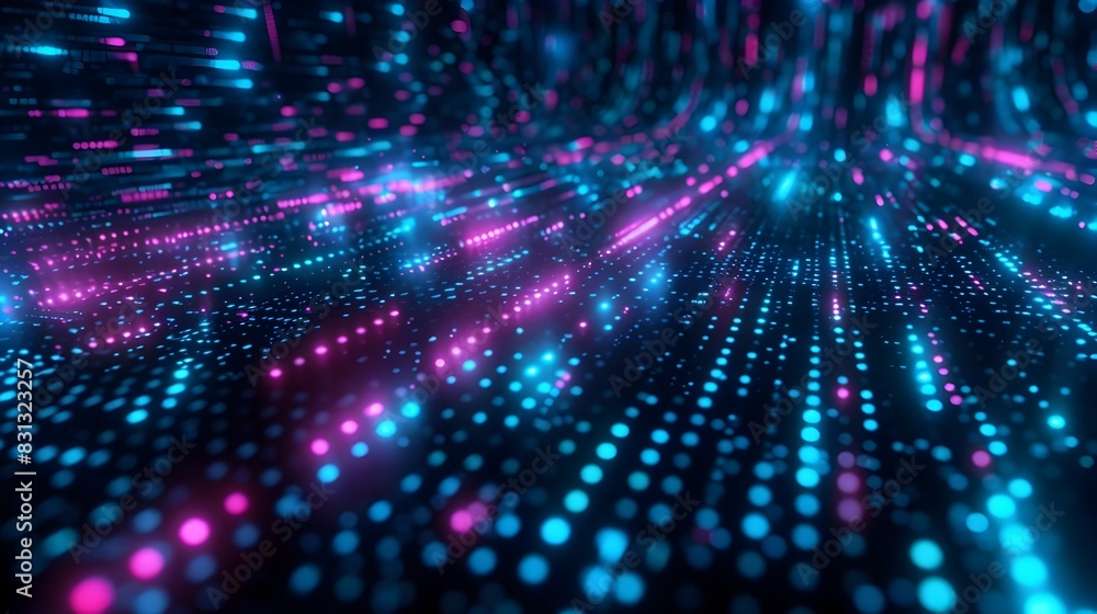 Poster mesmerizing digital sparks erupting in a kaleidoscope of vibrant colors and ethereal luminescence