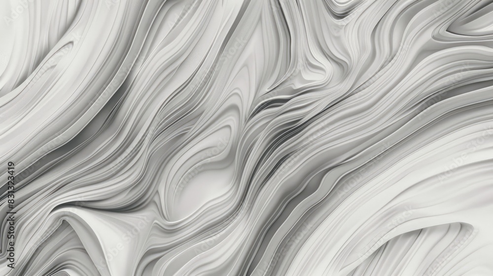 Poster gray wave pattern wallpaper with soft, flowing lines and subtle gradients, perfect for a minimalist 