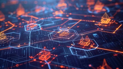 A computer screen displaying a complex array of lines and shapes, creating a dynamic visual pattern.