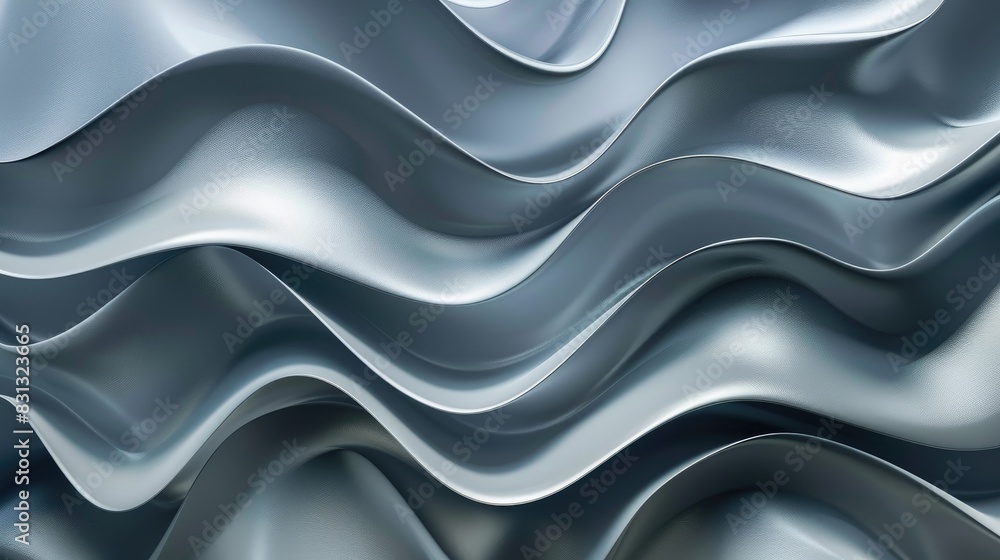 Aufkleber gray wave pattern background with soft curves and subtle gradients, ideal for a sleek and sophistica